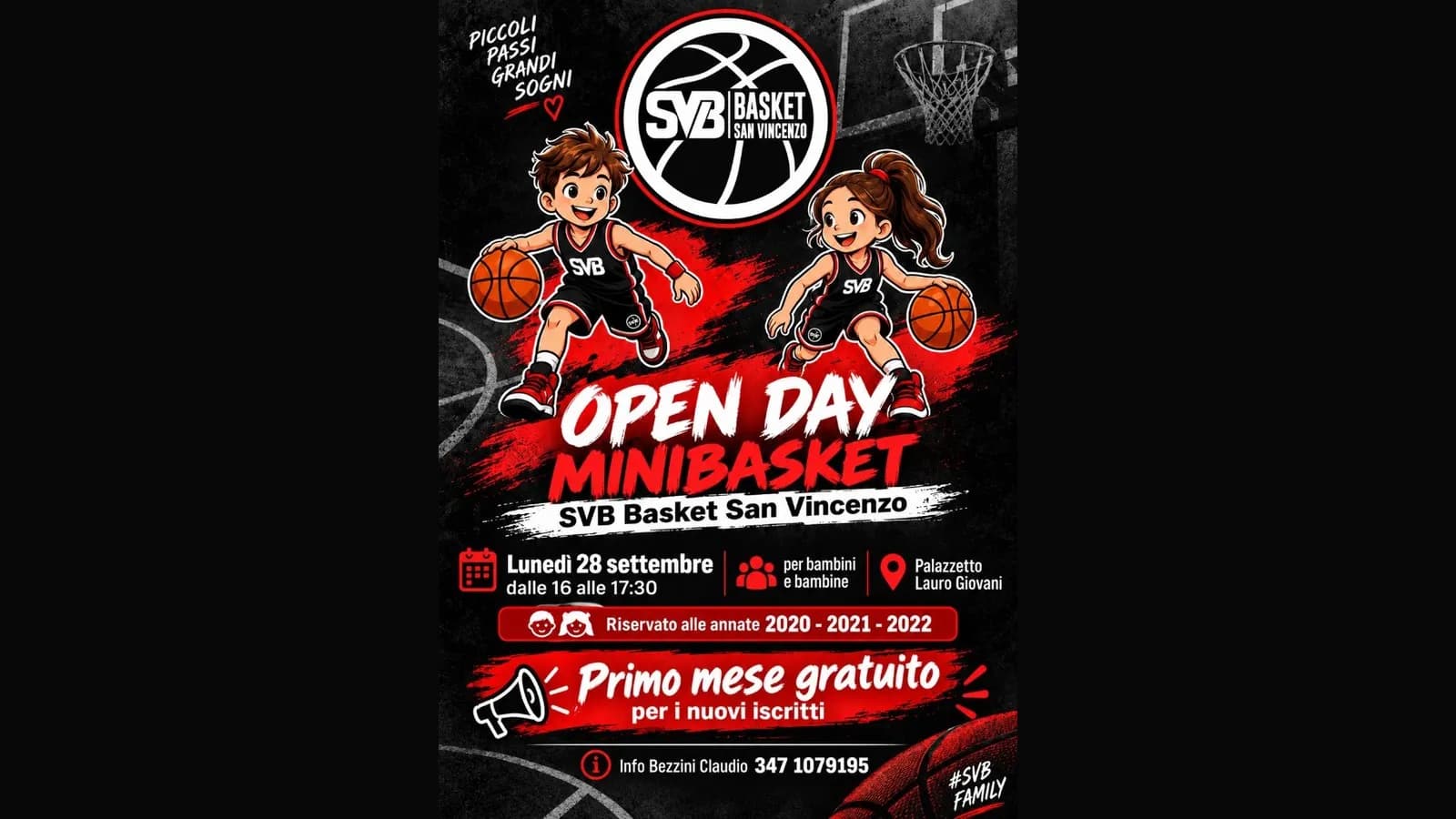 Open Day Minibasket SVB Basket San Vincenzo