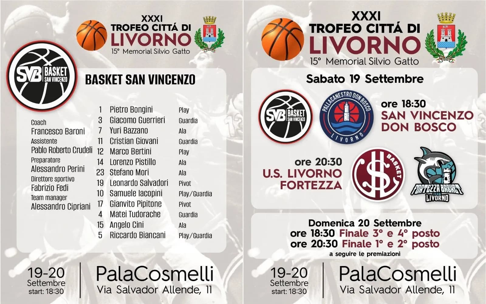 SVB al XXXI Trofeo Città di Livorno